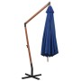 Sombrilla colgante con palo madera abeto azul celeste 3,5x2,9 m de vidaXL, Sombrillas - Ref: Foro24-313773, Precio: 168,09 €,...