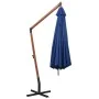 Sombrilla colgante con palo madera abeto azul celeste 3,5x2,9 m de vidaXL, Sombrillas - Ref: Foro24-313773, Precio: 164,14 €,...