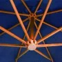 Sombrilla colgante con palo madera abeto azul celeste 3,5x2,9 m de vidaXL, Sombrillas - Ref: Foro24-313773, Precio: 164,14 €,...
