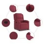 Sillón reclinable eléctrico tela rojo tinto de , Sillones - Ref: Foro24-3204143, Precio: 241,98 €, Descuento: %