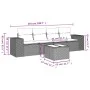 Garden sofa set and cushions 5 pieces light gray synthetic rattan by , Modular outdoor sofas - Ref: Foro24-3222291, Price: 34...
