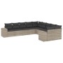 Set sofás jardín 10 pzas con cojines ratán sintético gris claro de , Conjuntos de jardín - Ref: Foro24-3223111, Precio: 716,5...
