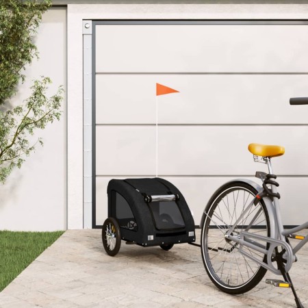 Remolque de bicicleta mascotas hierro tela Oxford negro de , Cochecitos para mascotas - Ref: Foro24-93961, Precio: 102,20 €, ...
