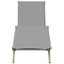 Tumbona con cojín ratán sintético beige de , Tumbonas - Ref: Foro24-4002704, Precio: 146,56 €, Descuento: %