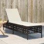 Tumbona con cojín ratán sintético marrón de , Tumbonas - Ref: Foro24-4002738, Precio: 145,91 €, Descuento: %
