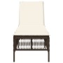 Tumbona con cojín ratán sintético marrón de , Tumbonas - Ref: Foro24-4002738, Precio: 145,91 €, Descuento: %