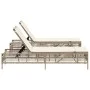 Tumbonas con mesita 2 unidades ratán sintético beige by , Loungers - Ref: Foro24-4002750, Price: 288,81 €, Discount: %