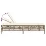 Tumbonas con mesita 2 unidades ratán sintético beige by , Loungers - Ref: Foro24-4002750, Price: 288,81 €, Discount: %