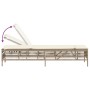 Tumbonas con mesita 2 unidades ratán sintético beige de , Tumbonas - Ref: Foro24-4002750, Precio: 282,32 €, Descuento: %