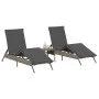 Tumbonas con cojines 2 unidades ratán sintético gris by , Loungers - Ref: Foro24-3261580, Price: 280,09 €, Discount: %