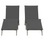 Tumbonas con cojines 2 unidades ratán sintético gris by , Loungers - Ref: Foro24-3261580, Price: 280,09 €, Discount: %