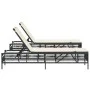 Tumbonas con cojines 2 unidades ratán sintético negro de , Tumbonas - Ref: Foro24-3261596, Precio: 284,43 €, Descuento: %