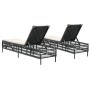 Tumbonas con cojines 2 unidades ratán sintético negro de , Tumbonas - Ref: Foro24-3261596, Precio: 290,00 €, Descuento: %