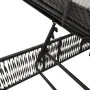 Tumbonas con cojines 2 unidades ratán sintético negro de , Tumbonas - Ref: Foro24-3261596, Precio: 284,43 €, Descuento: %