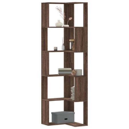 Estantería de esquina 5 niveles madera marrón roble 50x50x179cm de , Librerías y estanterías - Ref: Foro24-852588, Precio: 86...