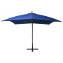 Sombrilla colgante con palo madera de abeto azul celeste 3x3 m de vidaXL, Sombrillas - Ref: Foro24-313779, Precio: 159,25 €, ...