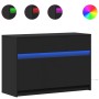 Mueble de TV con LED madera de ingeniería negro 91x34x61 cm de , Muebles TV - Ref: Foro24-852181, Precio: 103,91 €, Descuento: %