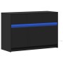 Mueble de TV con LED madera de ingeniería negro 91x34x61 cm de , Muebles TV - Ref: Foro24-852181, Precio: 103,91 €, Descuento: %