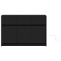 Mueble de TV con LED madera de ingeniería negro 91x34x61 cm de , Muebles TV - Ref: Foro24-852181, Precio: 103,91 €, Descuento: %
