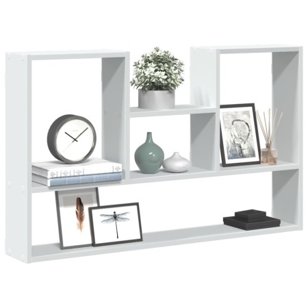 Estantería de pared madera de ingeniería blanco 99x15x60 cm de , Estantes y estanterías - Ref: Foro24-853236, Precio: 45,35 €...