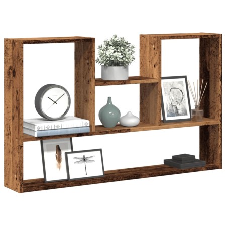 Estantería de pared madera ingeniería envejecida 99x15x60 cm de , Estantes y estanterías - Ref: Foro24-853243, Precio: 45,22 ...