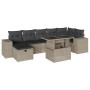 Set de sofás de jardín 8 pzas y cojines ratán sintético gris de , Conjuntos de jardín - Ref: Foro24-3275312, Precio: 612,54 €...