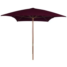 Garden umbrella with burgundy red wooden pole 200x300 cm by vidaXL, Umbrellas - Ref: Foro24-313758, Price: 62,86 €, Discount: %