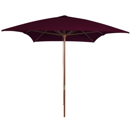 Sombrilla de jardín con palo de madera rojo burdeos 200x300 cm de vidaXL, Sombrillas - Ref: Foro24-313758, Precio: 63,96 €, D...