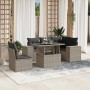 Set de sofás de jardín 6 pzas y cojines ratán sintético gris de , Conjuntos de jardín - Ref: Foro24-3269172, Precio: 473,57 €...