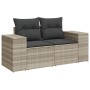 Set de sofás de jardín 7 pzas con cojines ratán PE gris claro de , Conjuntos de jardín - Ref: Foro24-3269312, Precio: 527,26 ...