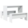 Set mesa y banco de comedor 3 pzas madera de ingeniería blanco de , muebles para cocinas y comedores - Ref: Foro24-855530, Pr...