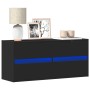 Mueble de TV de pared con luces LED negro 100x31x45 cm de , Muebles TV - Ref: Foro24-852293, Precio: 75,77 €, Descuento: %