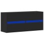 Mueble de TV de pared con luces LED negro 100x31x45 cm de , Muebles TV - Ref: Foro24-852293, Precio: 75,77 €, Descuento: %
