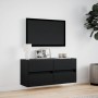 Mueble de TV de pared con luces LED negro 100x31x45 cm de , Muebles TV - Ref: Foro24-852293, Precio: 75,77 €, Descuento: %