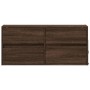 Mueble de TV de pared con luces LED marrón roble 100x31x45 cm de , Muebles TV - Ref: Foro24-852298, Precio: 77,91 €, Descuent...