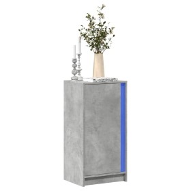 Aparador con LED madera ingeniería gris hormigón 42,5x34x85 cm de , Aparadores - Ref: Foro24-852141, Precio: 60,09 €, Descuen...