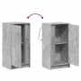 Aparador con LED madera ingeniería gris hormigón 42,5x34x85 cm de , Aparadores - Ref: Foro24-852141, Precio: 60,09 €, Descuen...
