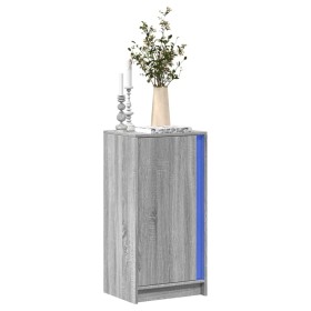 Aparador con LED madera de ingeniería gris Sonoma 42,5x34x85 cm de , Aparadores - Ref: Foro24-852143, Precio: 57,51 €, Descue...