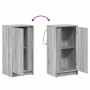 Aparador con LED madera de ingeniería gris Sonoma 42,5x34x85 cm de , Aparadores - Ref: Foro24-852143, Precio: 57,51 €, Descue...