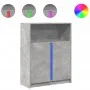 Aparador con LED madera ingeniería gris hormigón 77x34x100 cm de , Aparadores - Ref: Foro24-852148, Precio: 76,96 €, Descuent...