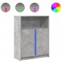 Aparador con LED madera ingeniería gris hormigón 77x34x100 cm de , Aparadores - Ref: Foro24-852148, Precio: 77,90 €, Descuent...