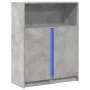 Aparador con LED madera ingeniería gris hormigón 77x34x100 cm de , Aparadores - Ref: Foro24-852148, Precio: 76,96 €, Descuent...