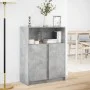 Aparador con LED madera ingeniería gris hormigón 77x34x100 cm de , Aparadores - Ref: Foro24-852148, Precio: 76,96 €, Descuent...