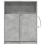 Aparador con LED madera ingeniería gris hormigón 77x34x100 cm de , Aparadores - Ref: Foro24-852148, Precio: 77,90 €, Descuent...