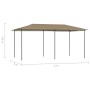 Cenador gris taupe 3x6x2,6 m 160 g/m² de vidaXL, Carpas y cenadores - Ref: Foro24-313621, Precio: 199,81 €, Descuento: %