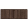 Mueble de TV de pared con luces LED marrón roble 100x31x35 cm de , Muebles TV - Ref: Foro24-852270, Precio: 59,53 €, Descuent...