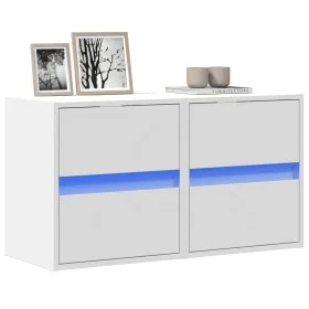 Muebles de TV de pared con luces LED 2 uds blanco 41x31x45 cm de , Muebles TV - Ref: Foro24-852272, Precio: 98,01 €, Descuent...