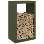 Leñero de acero verde 60x40x100 cm de , Bolsas y soportes de leña - Ref: Foro24-850992, Precio: 118,88 €, Descuento: %