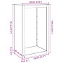 Leñero de acero blanco 60x40x100 cm de , Bolsas y soportes de leña - Ref: Foro24-850990, Precio: 104,52 €, Descuento: %