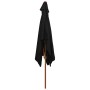 Sombrilla de jardín con palo de madera negra 200x300 cm de vidaXL, Sombrillas - Ref: Foro24-313760, Precio: 61,71 €, Descuent...